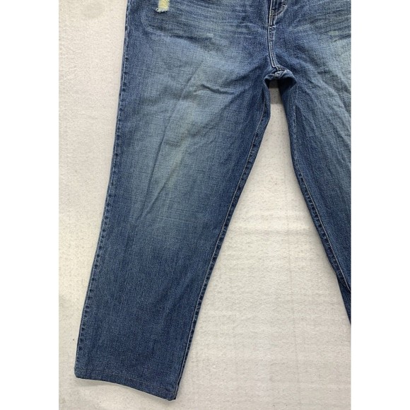 Meezan Art Couture Denim Jeans Men's 44 Medium Distress Wash Lightly Destroyed - Picture 3 of 16